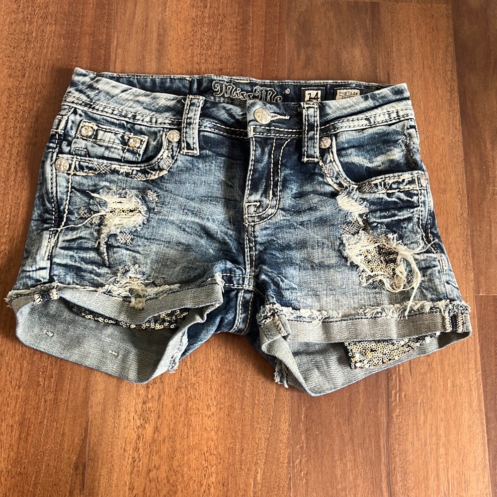 Miss me girls sparkle shorts size 14
